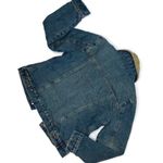 Gap  Denim cotton sherpa lined collared blue jean jacket long sleeve small Photo 1