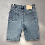 Badge Denim Shorts Women’s 14 Blue High Waist Vintage Bermuda Y2K Streetwear 90s Size 24 Photo 1