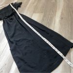 Adrianna Papell  Maxi Dress Black (size 6) sheer sleeve tie back formal wedding Photo 4