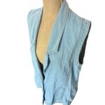 CMC Vintage Chambray 100% Cotton Blue vest sleeveless top‎ Small Size 4 Photo 2