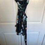 Yumi Kim  Navy Floral Print Short Sleeve Wrap Dress Size S Photo 4