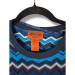 Missoni  for Target Knit Dress Womens‎ Medium Zigzag Pattern Short Sleeve Photo 2