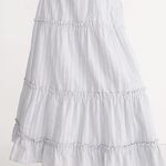 Madewell Striped Pull-On Ruffle Tiered Maxi Skirt (L) Photo 0
