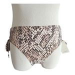 Calvin Klein NWT Womens Snakeskin Side-Shirred Hipster Bikini Bottoms - Sz M Photo 2