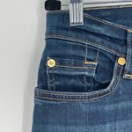 7 For All Mankind  Women's Blue Dark Wash Roxanne Mid Rise Slim Leg Jeans Size 30 Photo 4