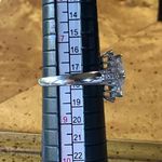 Genuine Moissanite Sterling Silver Ring Size 8 Photo 8