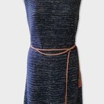 Soft Surroundings navy metallic knit sleeveless sweater dress size large Photo 0