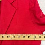 Jessica Howard VTG  Blazer Linen Blend Embroidered Red Floral Size 6 Short Sleeve Photo 3