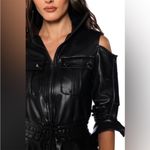 Akira  into the Matrix faux leather long sleeve mini dress black small NWT Photo 3