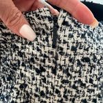 Tory Burch Lucille navy white metallic textured tweed mini skirt 8 Photo 15