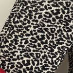Maeve Anthropologie  Leopard Print Scoop Neck Peplum Top Black White Size Small Photo 5