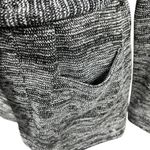 J.Crew Open Front Belted Cardigan Sweater Size Small Black White Pockets Cozy Photo 6