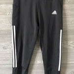 Adidas  Women's Prime gray Aeroready Leggings Pockets 3 Stripe‎ Athletic Photo 0