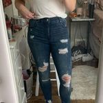 EXPRESS High Waisted Distressed Jeans Photo 0