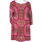 Laundry by Shelli Segal Laundry Shelli Segal Shift 3/4 Sleeve Dress Size 10 Pink Medallion EUC Photo 1