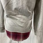 Maurice's  long sleeve hooded sweat shirt with plaid accent Medium Photo 7
