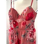 Crystal Doll NWOT Pink Floral Tiered Maxi Dress Size 1 or Womens XXS Photo 4