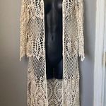 Sky And Sparrow Cream Lace Swim Coverup with Scalloped Edges size S/M Photo 0
