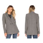 ANINE BING ππ Fishbone Blazer ~ Wool Blend Black & Off-White Print XS Photo 8