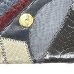 Vintage 70’s: Varon 𐮛 Snakeskin Patchwork Convertible Clutch Bag 𐮛 Midnight Photo 4