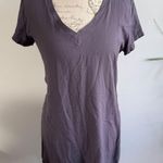 Cloth & Stone Cloth‎ & Stone XS Gray Rayon V-Neck Short Sleeve Casual T-Shirt Dress Photo 0