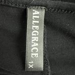 Allegrace Women's Pullover Short Sleeve Shark Bite Hem Tunic Shirt Dress Size 1X Black Photo 1