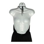 Aakaa Open Back Pleated Halter Neck Wide Leg Plazzo Jumpsuit w/Waist Tie Small Photo 4