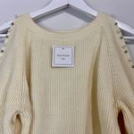 Belle De Jour Women’s Beaded Trim Cutout Shoulder Sweater Cream Size Large NWT Photo 1