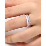 Boutique Pink Ceramic Cubic Zirconia Ring‎ Set | Jewelry | Stackable Band Women Photo 5