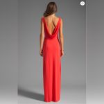 BCBGeneration BCBGMAXAZRIA Cowl Neck Maxi Dress Bright Poppy Size XXS Photo 3