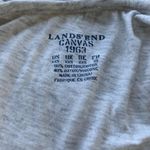 Lands' End Land’s End Ruffled Scoop Neckline Tank Top Blouse White Grey XXSmall Photo 5