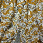 Yellow Paisley Wide Leg Cropped Jumpsuit with Pockets Size M Photo 5