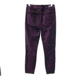 Paige Womens Hoxton Ankle Skinny Velvet Black Cherry Burgundy Pants Size 27 Photo 4