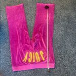 Juicy Couture  Magenta Velour Pants with Gold Detail XL Photo 2