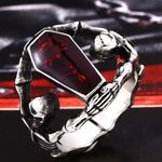 Head Men’s Stainless Steel Retro Bat Skull  Design Ring Size 9 Photo 1