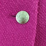 J.Crew  Hot Pink Schoolboy Tweed Blazer Gold Crest Buttons Size 10 NEW $218 Photo 3
