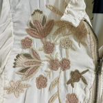 Johnny Was NWOT  Embroidered White Cupra Top Zip Up Jacket Bohemian Size S Photo 12