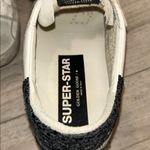 Golden Goose White Sneakers with Gold Star and Black Glitter Heel Tab Size 39 Photo 9