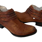 FREEBIRD by Steven  Slay Brown Bootie Zip Boot Leather Triple Strap Size 11 Photo 0
