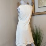 Brooks Brothers  White Ribbed Cotton Eyelet Sleeveless Classy Casual Dress Size 6 Photo 7