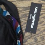 Karl Lagerfeld NWT  Paris Women's Black Chiffon Geo Dress Size 10 NO BELT Photo 5