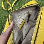 Kate Spade Hayes Leather Camera Crossbody Bag Bow Ribbon Sunflower Yellow Photo 9