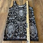 Rock & Republic Skulls Tank Top Gray and Black Stretch Womens Medium Photo 4