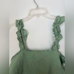 Aerie NWT  green smocked top with ruffle detail XL 55% cotton Photo 11