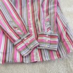 J.Crew Vintage Y2k Slim Fit Shirt Womens M Multi Striped Long Sleeve Button Up Photo 11