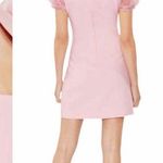 Likely • Ari Dress mini sheer puff sleeve Rose Shadow pink fitted scoop neck Photo 6