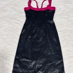 Jay Godfrey Size 0 Black Sequin Stretch Pink Straps Mini Dress Cocktail Party Photo 0