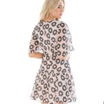 New! Ted Baker Lucieey‎ Fit And Flare Tiered Mini Dress Floral Print Pink Size 2 Photo 2