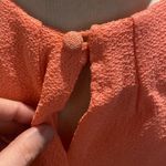 Vintage 2 Piece Coral Skirt Set Short Sleeve Cropped Shirt w/ Tie & Midi Skirt Size XL Photo 5