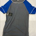 Nike Womens  Dry Short Sleeve Button Down Shirt Gray Sz SM MLB Kansas City Royals Photo 6